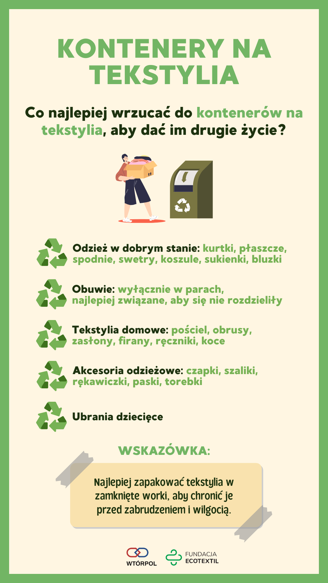 Pojemniki na zużytą odzież wracają do Gminy Słupno!